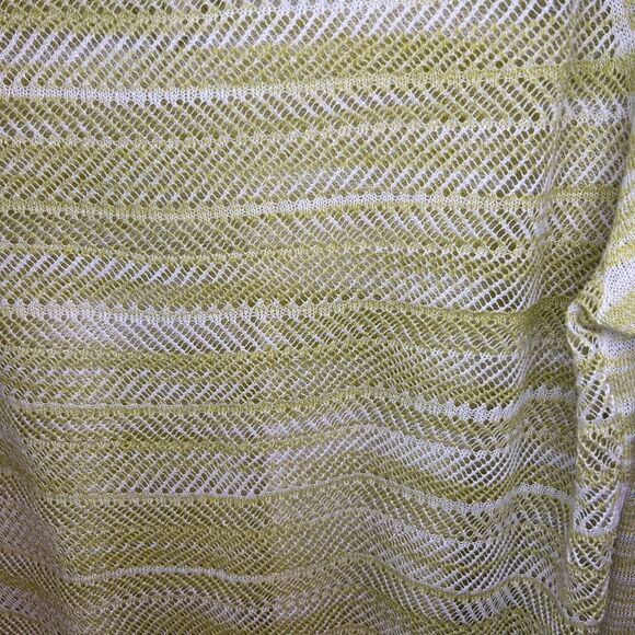 Moth Anthropologie Lightweight V Neck Sweater Lime Green Boho Hippie Womens Sz L - Picture 6 of 11